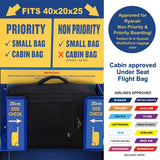 5-Cities Ryanair Maximum (40x20x25cm) New and Improved 2025 Underseat Cabin Luggage Backpack/Rucksack, 2 Years Warranty, Black