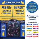 5 Cities (40x20x25cm) Ryanair Approved Hand Luggage Holdall Flight Bag, Under Seat Cabin Holdall – Take The Max On Board