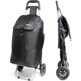 Hoppa 57Ltr Lightweight Shopping Trolley 2025 model, Hard Wearing & Foldaway Push/Pull Cart for Easy Storage With 1 Year Guarantee