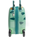 Aerolite MiniMax Childrens Ride-On Suitcase Fits 45x36x20cm EasyJet Maximum Size Kids Hand Luggage With Wheels 29L - Green Dinosaur