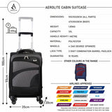 Aerolite Super Lightweight 4 Wheels Soft Shell Cabin & Hold Luggage, Cabin Size Approved for Ryanair (Priority), easyJet (Plus/Large Cabin), British Airways, Delta, Lufthansa, (Cabin 21", Medium 25", Large 29")