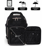 Aerolite Ryanair Backpack Trolley Bag with 2 Wheels 40x20x25, Eco-Friendly Extendable Handle Travel Carry On Holdall Flight Rucksack with 10 Year Warranty (Quilted)