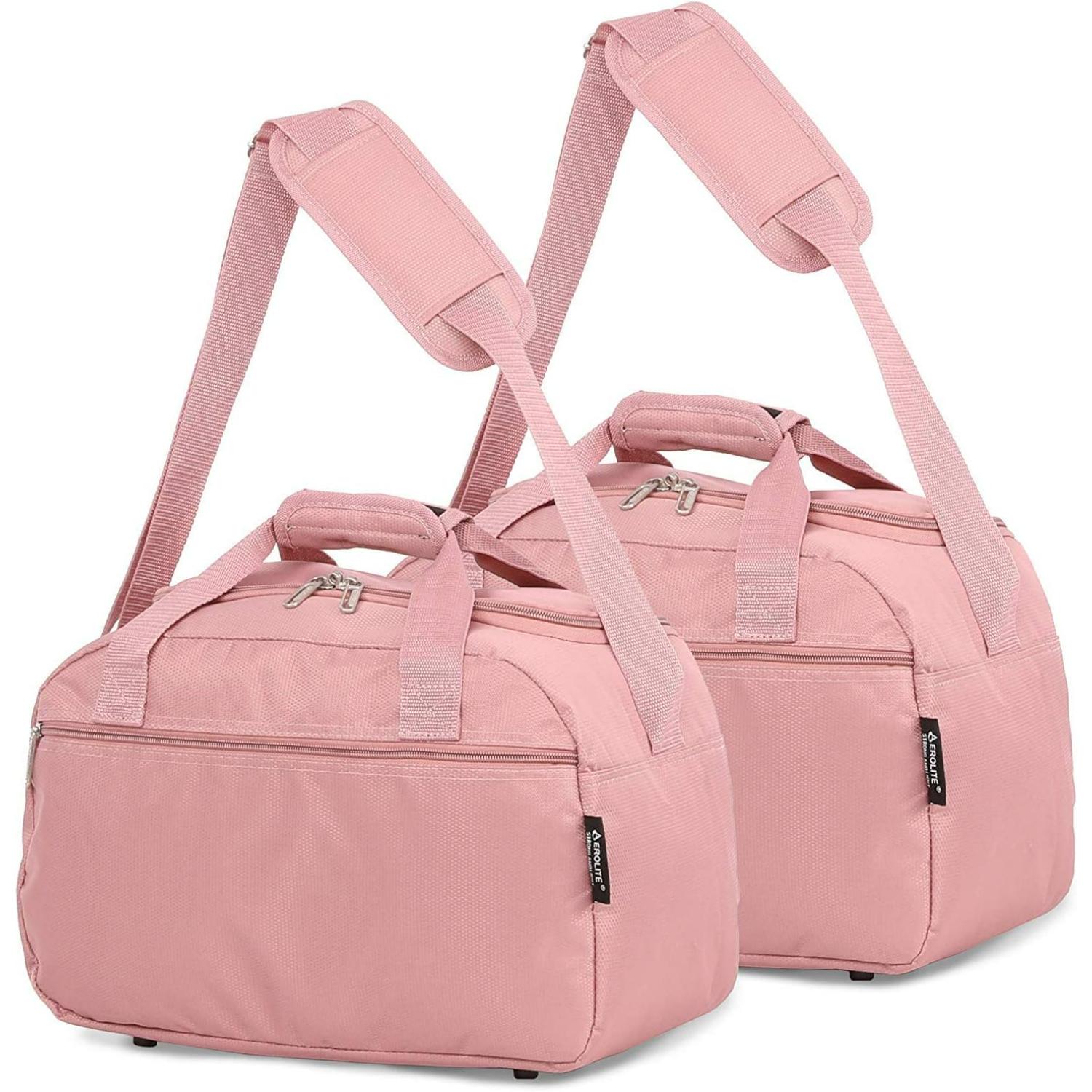 Aerolite (40x20x25cm) Hand Luggage Holdall Bag (x2 Set), Maximum Allowance For Ryanair