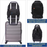 Aerolite 40x20x25 Ryanair Maximum Size Backpack Trolley Bag with 2 Wheels Eco-Friendly Cabin Luggage Approved Extendable Handle Travel Carry On Holdall Flight Rucksack with 10 Year Warranty