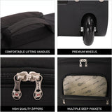 5 Cities 56x45x25 Trolley Bag Easyjet/British Airways/ Jet2 Maximum Cabin Approved Carry On Suitcase 60L Capacity with 2 Wheels Lightweight Travel 2 Year Warranty