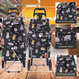 Hoppa 57Ltr Lightweight Shopping Trolley 2025 model, Hard Wearing & Foldaway Push/Pull Cart for Easy Storage With 1 Year Guarantee