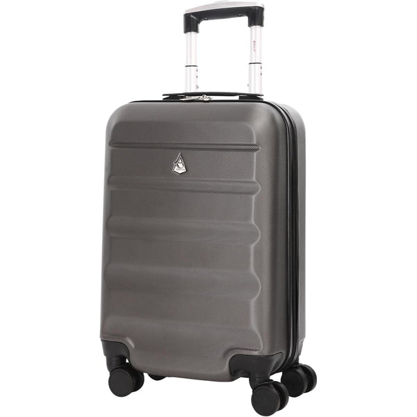 Aerolite 55cm Lightweight Hard Shell 4 Wheel Cabin Suitcase 55x35x20c Travel Luggage Cabin Bags