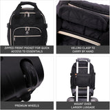 Aerolite Ryanair Backpack Trolley Bag with 2 Wheels 40x20x25, Eco-Friendly Extendable Handle Travel Carry On Holdall Flight Rucksack with 10 Year Warranty (Quilted)