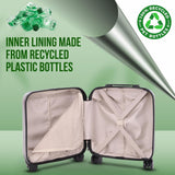 Aerolite 45x36x20cm Easyjet Maximum Size 8 Wheel ABS Hard Shell Carry On Hand Cabin Luggage Underseat Flight Travel Bag Spinner Suitcase 45x36x20 with TSA Lock & 5 Year Warranty