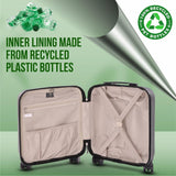 Aerolite 45x36x20cm Easyjet Maximum Size 8 Wheel ABS Hard Shell Carry On Hand Cabin Luggage Underseat Flight Travel Bag Spinner Suitcase 45x36x20 with TSA Lock & 5 Year Warranty