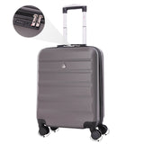 Aerolite Ryanair Maximum Bundle 55x40x20cm Overhead Lightweight 8 Wheel Hardshell Suitcase + 40x20x25cm Underseat Carry On Holdall Bag