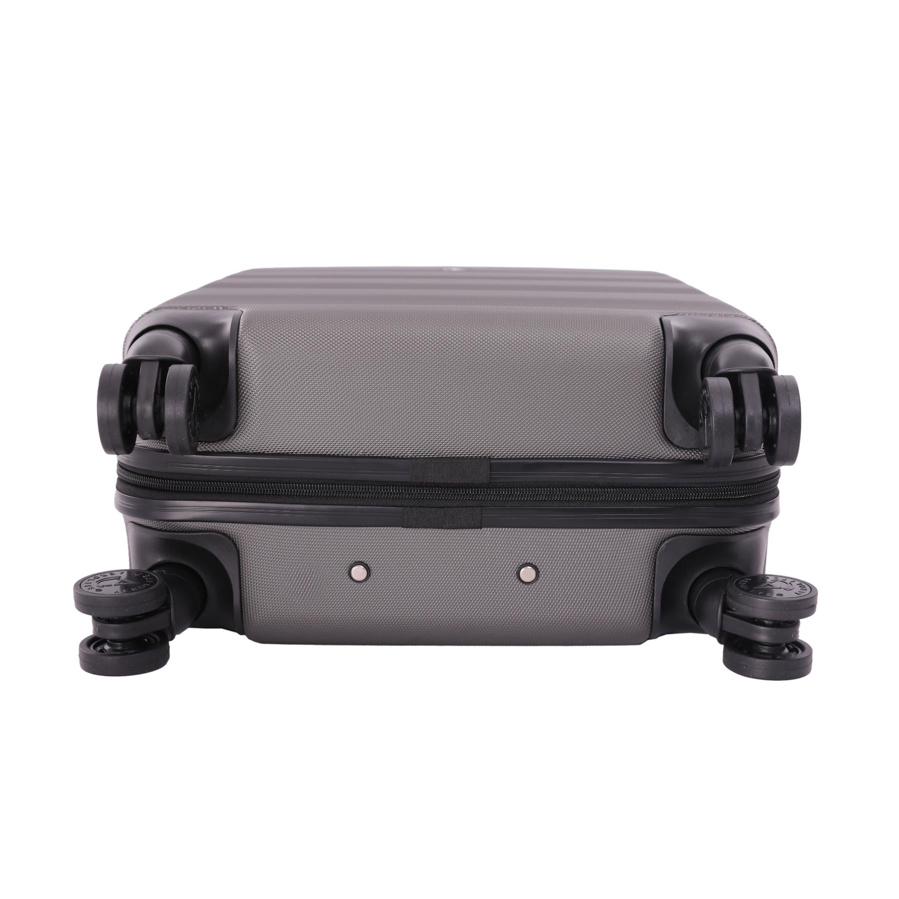 Aerolite Ryanair Maximum Bundle 55x40x20cm Overhead Lightweight 8 Wheel Hardshell Suitcase + 40x20x25cm Underseat Carry On Holdall Bag