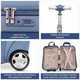 Aerolite 40x20x25cm Ryanair Approved Cabin Bag – Lightweight 2-Wheel Hard Shell Underseat Luggage with TSA Lock – Eco-Friendly Interior – Blue