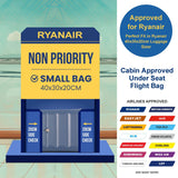 Aerolite 40x20x25cm Ryanair Approved Cabin Bag – Lightweight 2-Wheel Hard Shell Underseat Luggage with TSA Lock – Eco-Friendly Interior – Blue