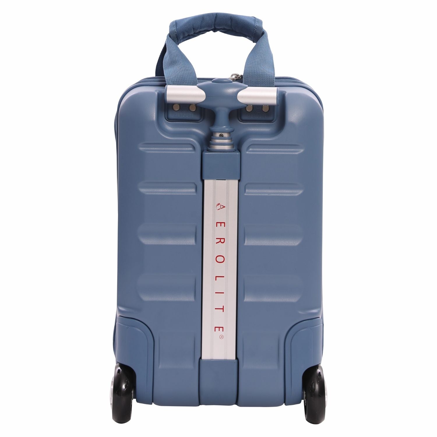 Aerolite 40x20x25cm Ryanair Approved Cabin Bag – Lightweight 2-Wheel Hard Shell Underseat Luggage with TSA Lock – Eco-Friendly Interior – Blue