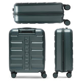Aerolite Lightweight ABS Hard Shell 4 Wheel Spinner 4 Piece Travel Luggage Suitcase Set , Cabin + Medium + Large + Extra Large (FOREST GREEN)