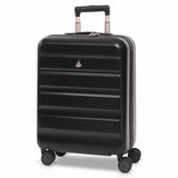 Aerolite Expandable 55x40x20cm to 55x40x23cm Ryanair Priority, Wizz Air Priority, Lufthansa Max Size Lightweight Hard Shell Carry On Hand Cabin Luggage Suitcase with 4 Wheels (BLACK)