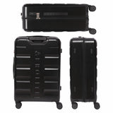 Aerolite 24-Inch Medium Check-In Luggage, 67L Lightweight Hard Shell Suitcase with 4 Spinner Wheels, TSA Lock, Durable ABS Travel Hold Suitcase - Black