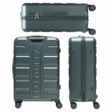 Aerolite Lightweight ABS Hard Shell 4 Wheel Spinner 4 Piece Travel Luggage Suitcase Set , Cabin + Medium + Large + Extra Large (FOREST GREEN)