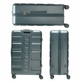 Aerolite Lightweight ABS Hard Shell 4 Wheel Spinner 4 Piece Travel Luggage Suitcase Set , Cabin + Medium + Large + Extra Large (FOREST GREEN)