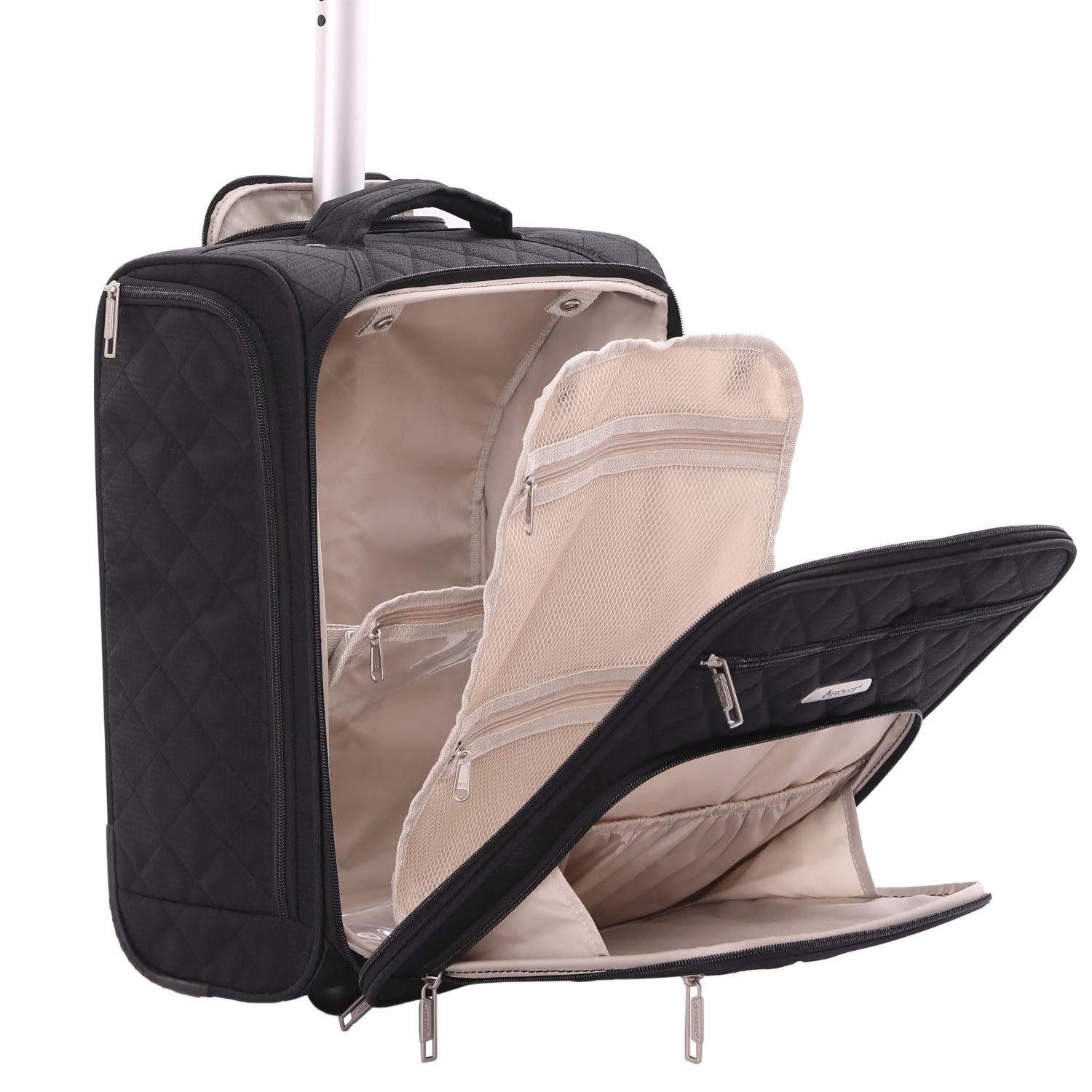 Aerolite Easyjet Carry On Fits 45x36x20cm New & Improved 2025 Cabin Under Seat Trolley Bag Suitcase