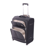Aerolite 56x45x25cm British Airways Jet2 & Easyjet Upgrade Maximum Allowance Large Lightweight 2 Wheel Carry On Hand Cabin Luggage Bag Suitcase 56x45x25 with TSA Approved Lock Black