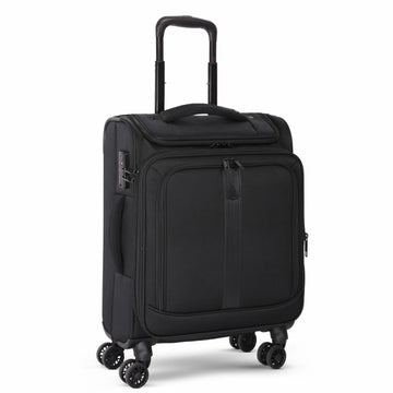 Aerolite Expandable Premium Cabin Suitcase 55x40x23cm to 55x40x26cm – Max Size for Wizz Air Priority, Lufthansa, Eurowings, Norwegian – Lightweight 4-Wheel Carry On Hand Luggage, 50L, Black
