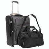 Aerolite Expandable (55x40x20cm) to (55x40x23cm) Lightweight Cabin Hand Luggage 2 Wheels, Maximum Possible Allowance For Ryanair (Priority), Lufthansa