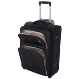 Aerolite 55x40x20 + 40x20x25 Ryanair Priority Maximum Allowance 2 Piece Carry On Hand Cabin Luggage Set Bundle Black (55x40x20 Suitcase + 40x20x25 Holdall)