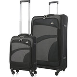Aerolite Super Lightweight 4 Wheels Soft Shell Cabin & Hold Luggage, Cabin Size Approved for Ryanair (Priority), easyJet (Plus/Large Cabin), British Airways, Delta, Lufthansa Bundle