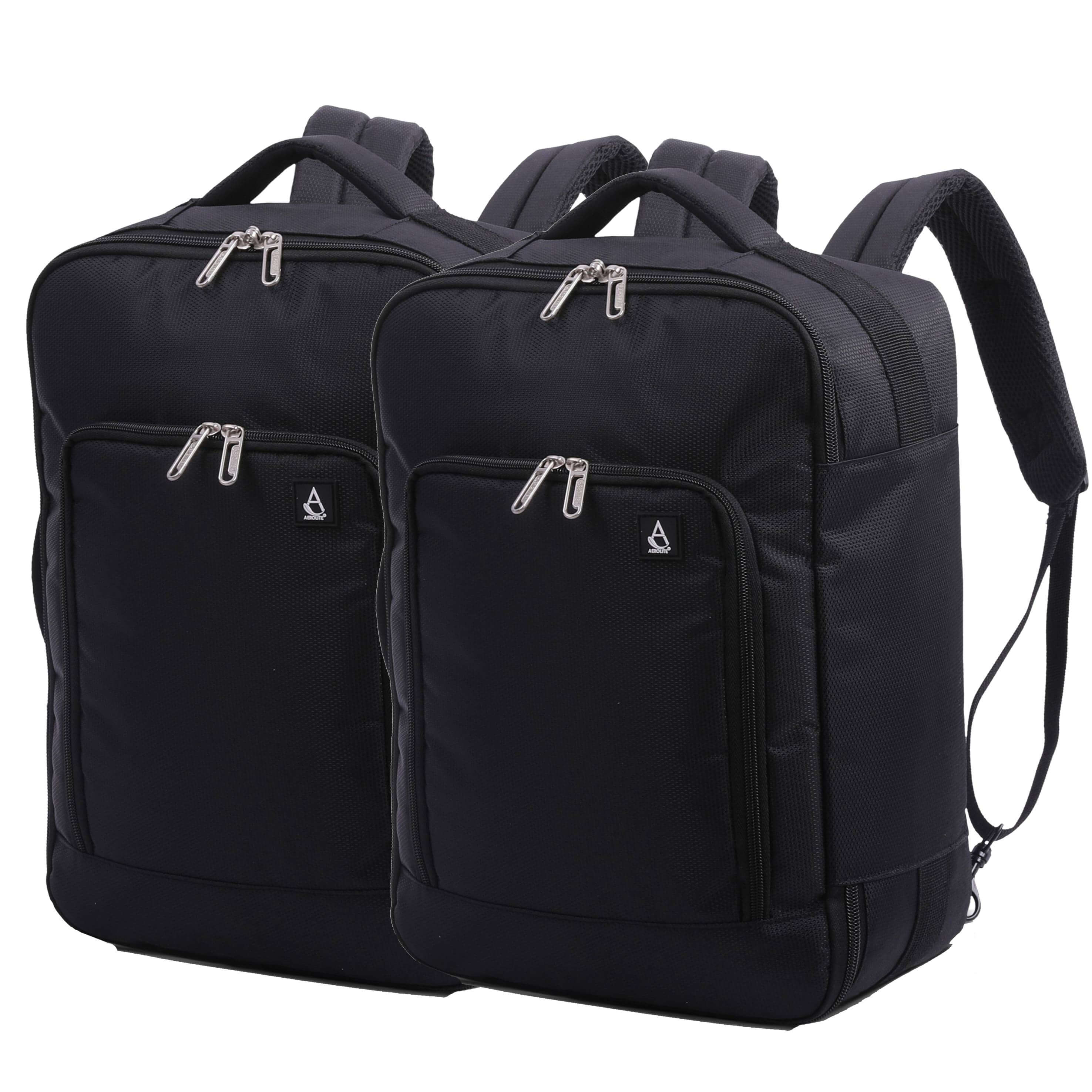 AEROLITE (40x30x15cm) New and Improved 2025 British Airways, KLM & Air France  Maximum Size Cabin Underseat Backpack Rucksack, Also Approved For Easyjet, Wizz Air, Virgin Atlantic, Black