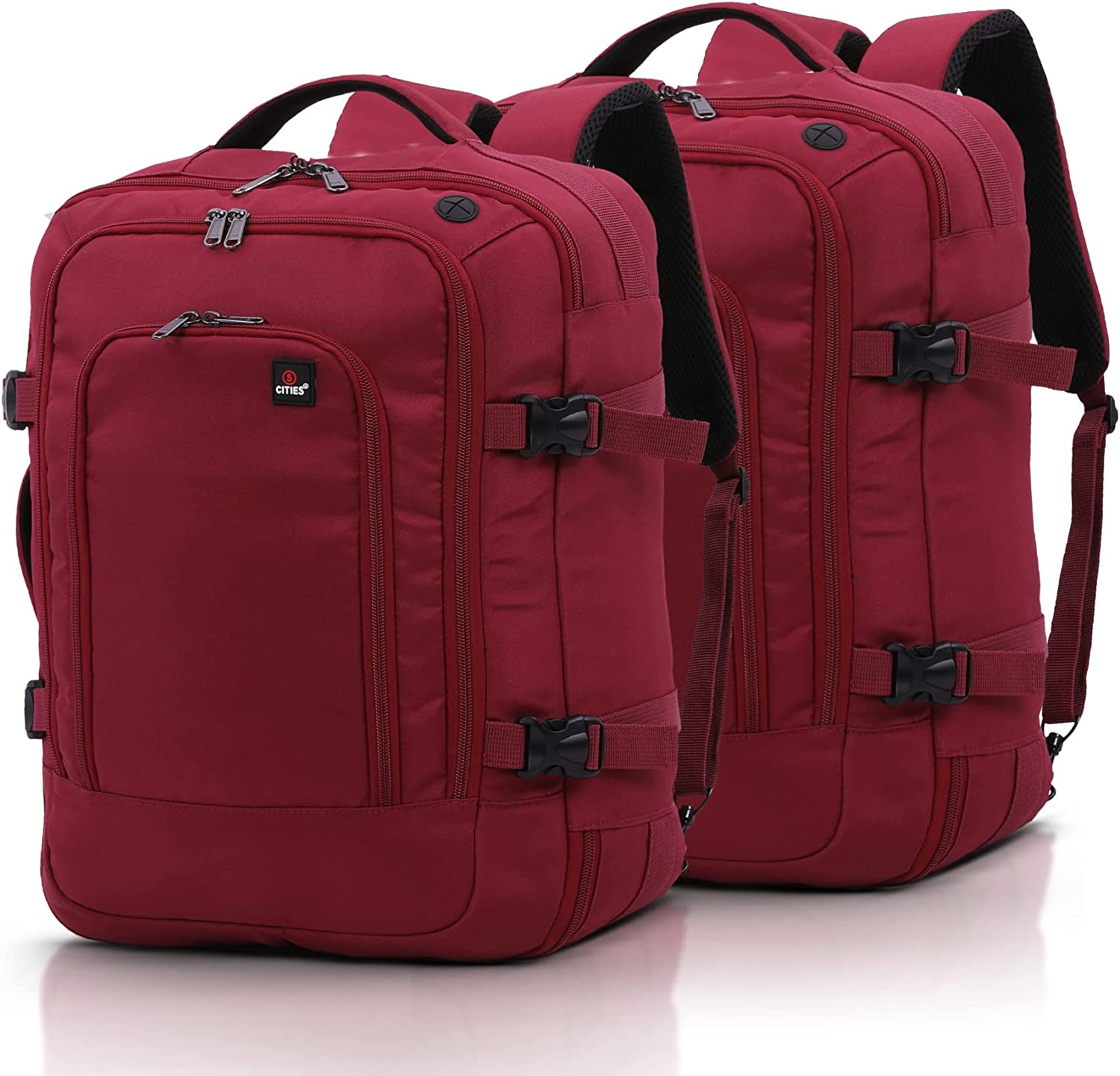 5 CITIES Easyjet Maximum Size (45x36x20cm) New and Improved 2025 Cabin Backpack Luggage Under Seat Flight Bag