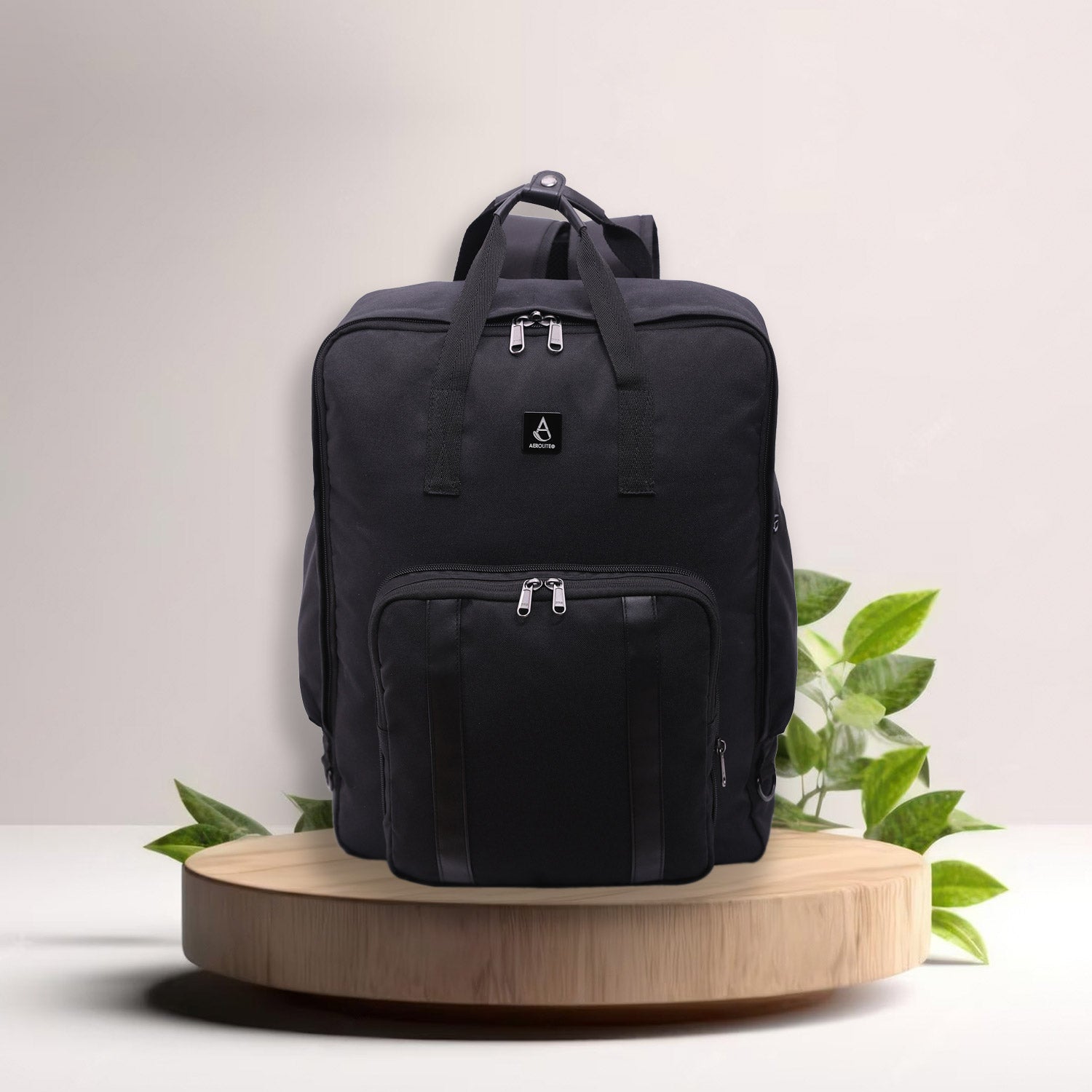 Aerolite 45x36x20 Easyjet Maximum Size Backpack With Removable Small Carry Pouch Recycled Eco-Friendly Shower-Resistant Cabin Luggage Approved Travel Carry On Flight Rucksack with 10 Year Warranty