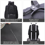Aerolite 40x20x25cm Premium Ryanair Maximum Size Backpack With Removable Small Carry Pouch Eco-Friendly Shower-Resistant Cabin Luggage Approved Travel Carry On Holdall Flight Rucksack with 10 Year Warranty