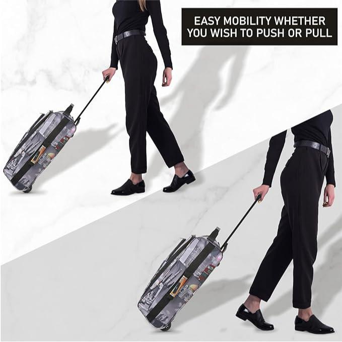 5 Cities 21" (55x35x20cm) Lightweight Cabin Hand Luggage Trolley, Fits Easyjet(Plus/Flexi/Large Cabin), Ryanair (Priority) Cabin Restrictions, 2 Years Of Warranty