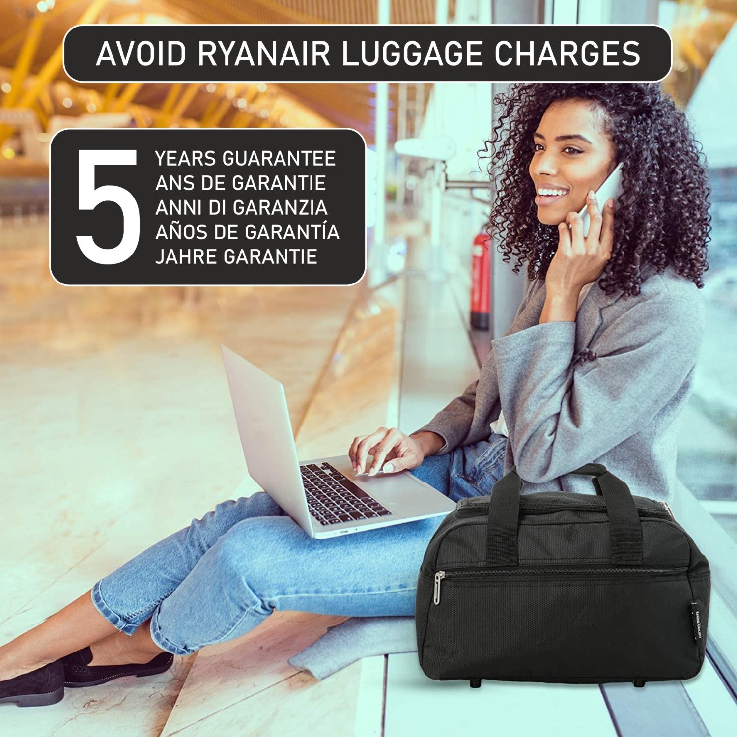 Aerolite (40x20x25cm) Ryanair Maximum Size Hand Luggage New & Improved 2025 Under Seat Holdall Bag