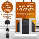 Aerolite Easyjet Maximum (45x36x20cm) New and Improved 2025  Size Holdall Cabin Luggage Under Seat Flight Bag, 5 Years Of Warranty
