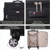 Aerolite Reinforced Super Strong and Light 4 Wheel Lightweight Cabin & Hold Luggage Suitcase, Approved for Ryanair easyJet British Airways & More, 10 Year Guarantee