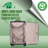 Aerolite Reinforced Super Strong and Light 4 Wheel Lightweight Cabin & Hold Luggage Suitcase, Approved for Ryanair easyJet British Airways & More, 10 Year Guarantee