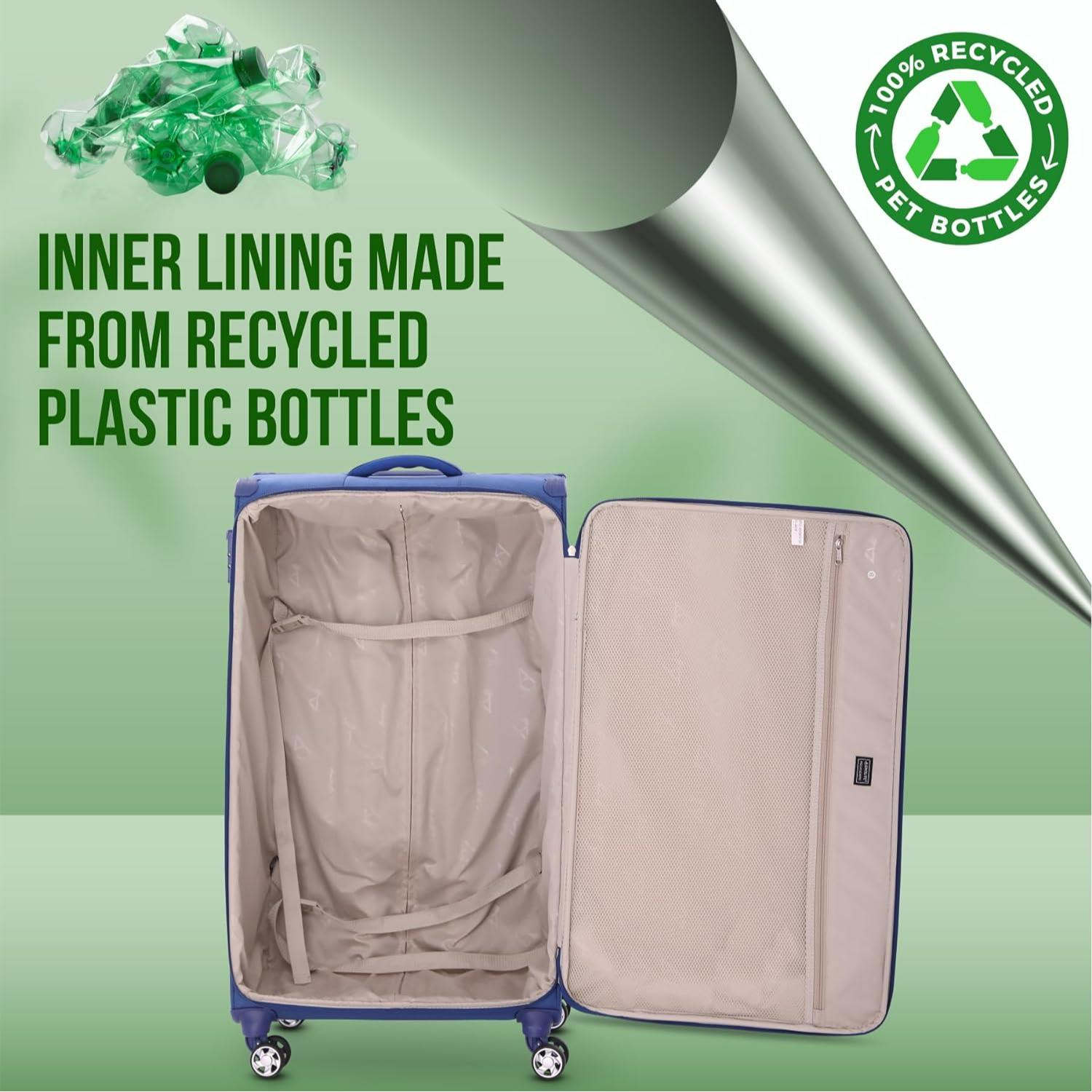 Aerolite Reinforced Super Strong and Light 4 Wheel Lightweight Cabin & Hold Luggage Suitcase, Approved for Ryanair easyJet British Airways & More, 10 Year Guarantee