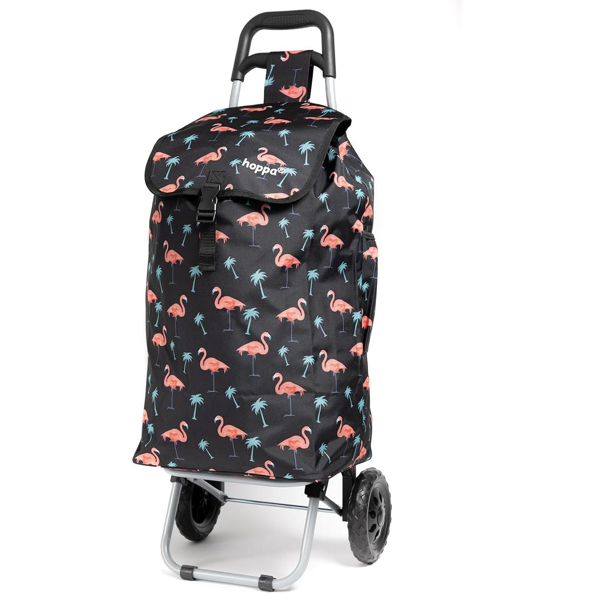 Hoppa 57Ltr Lightweight Shopping Trolley 2025 model, Hard Wearing & Foldaway Push/Pull Cart for Easy Storage With 1 Year Guarantee