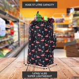 Hoppa 57Ltr Lightweight Shopping Trolley 2025 model, Hard Wearing & Foldaway Push/Pull Cart for Easy Storage With 1 Year Guarantee