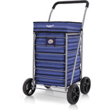 Hoppa Lightweight 4-Wheel Premium 2025 Model Folding Shopping Trolley Extra Large 75.6L Capacity Shopping Trolley Bag, 95cm, 4.8kg, Push/Pull