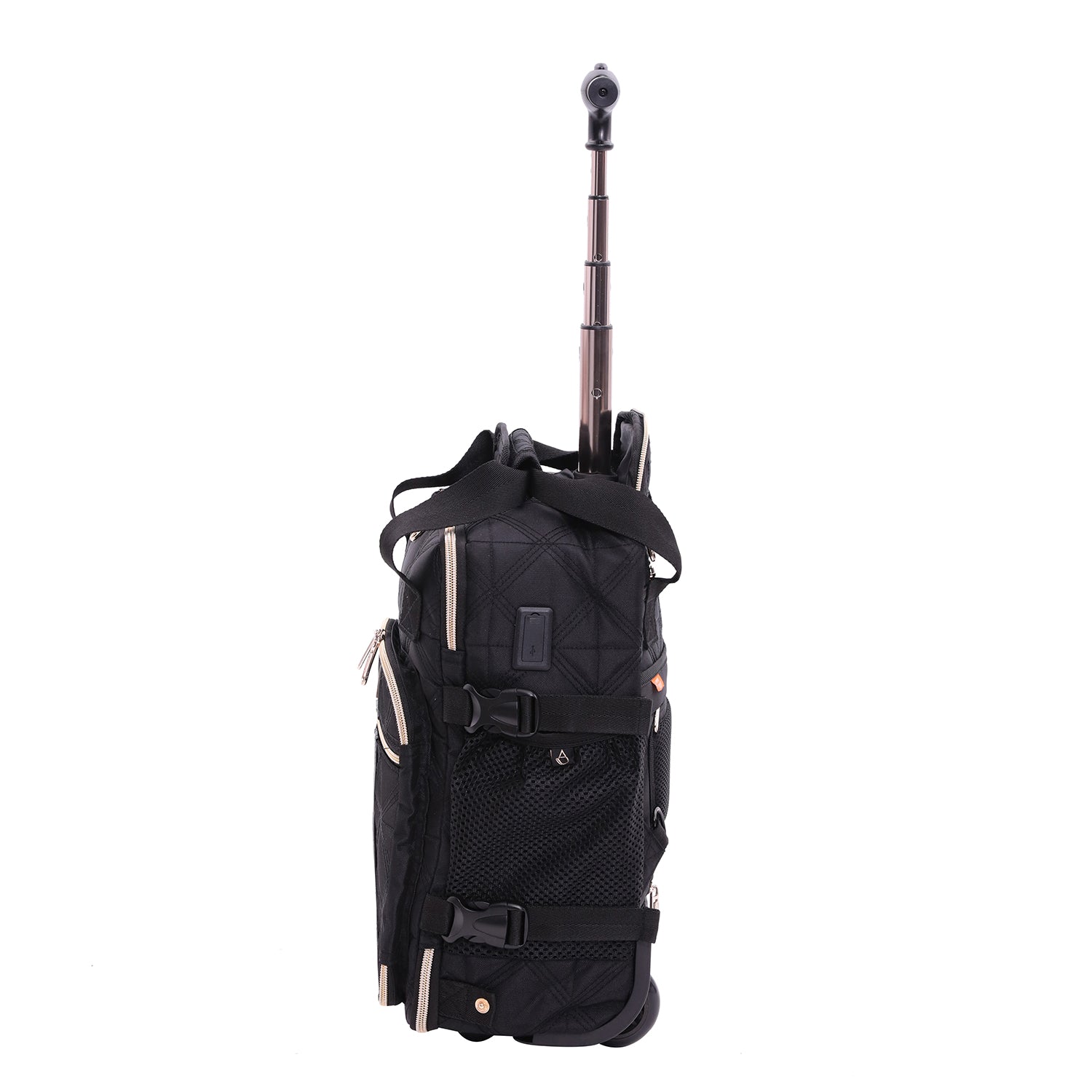 Aerolite Ryanair Backpack Trolley Bag with 2 Wheels 40x20x25, Eco-Friendly Extendable Handle Travel Carry On Holdall Flight Rucksack with 10 Year Warranty (Quilted)