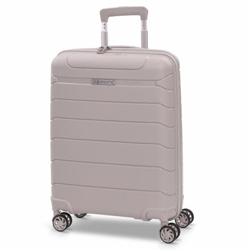 Aerolite Premium PP Expandable Cabin Suitcase 55x40x20cm to 55x40x23cm, Ryanair & Wizz Air Priority Max Size, Lightweight Polypropylene Hard Shell Carry-On with 4 Wheels & TSA Lock - Cream