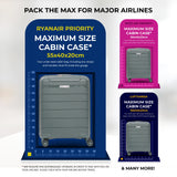 Aerolite Premium PP 3-Piece Luggage Set, Lightweight Polypropylene Hard Shell Suitcases with 4 Dual Spinner Wheels & TSA Lock, Expandable Cabin (21”), Medium (24”), Large (28”), Expandable Carry-On Case Included – Dark Green