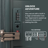 Aerolite Premium PP 3-Piece Luggage Set, Lightweight Polypropylene Hard Shell Suitcases with 4 Dual Spinner Wheels & TSA Lock, Expandable Cabin (21”), Medium (24”), Large (28”), Expandable Carry-On Case Included – Dark Green