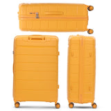 Aerolite Premium PP 2-Piece Luggage Set, Lightweight Polypropylene Hard Shell Suitcases with 4 Dual Spinner Wheels & TSA Lock, Expandable Cabin (21”), Large (28”), Mango
