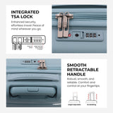 Aerolite Premium PP 2-Piece Luggage Set, Lightweight Polypropylene Hard Shell Suitcases with 4 Dual Spinner Wheels & TSA Lock, Expandable Cabin (21”), Large (28”), Sage