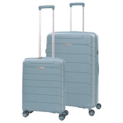 Aerolite Premium PP 2-Piece Luggage Set, Lightweight Polypropylene Hard Shell Suitcases with 4 Dual Spinner Wheels & TSA Lock, Expandable Cabin (21”), Large (28”), Sage